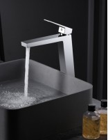 Grifo lavabo cuadrado modelo de caño alto Art de Imex