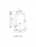 Grifo alto negro Croquis