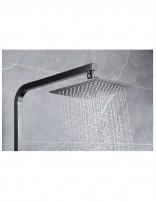 Columna de ducha cuadrada black gun metal rociador