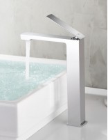 Grifo de lavabo cuadrado caño alto modelo Pisa de Imex