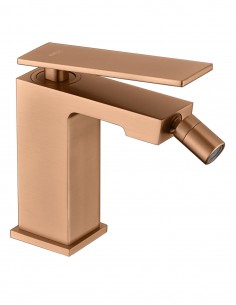 Grifo bidé cuadrado oro cepillado modelo Pisa de Imex 2
