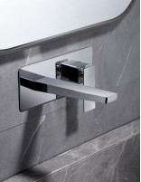 Grifo de lavabo empotrado cuadrado Pisa
