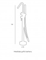 Grifo para bañera de suelo medidas