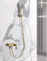 Grifo de ducha cuadrado oro - oro rosa modelo PISA de Imex