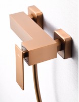 Grifo de ducha cuadrado oro rosa