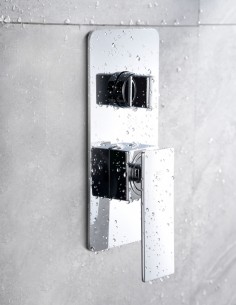 Conjunto de ducha empotrado a techo cuadrado modelo PISA de Imex 2