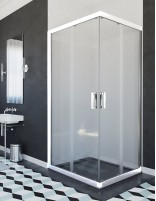 Mampara ducha perfil blanco modelo 205