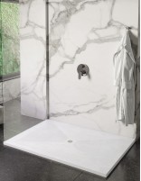 Plato de ducha resina y carga mineral detalle