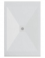 Plato de ducha resina y carga mineral blanco