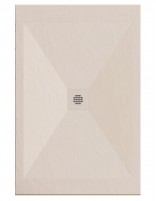 Plato de ducha resina y carga mineral crema