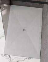 Plato de ducha resina y carga mineral gris 7035