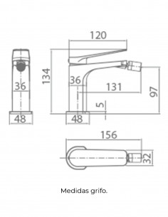 Grifo bidé redondo modelo Nápoles de Imex 2