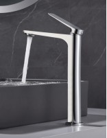 Grifo de lavabo redondo caño alto modelo NÁPOLES de Imex