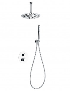 Conjunto de ducha empotrado a techo redondo modelo Salerno de Imex