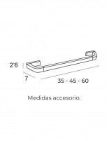 Toallero baño barra croquis