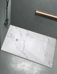 Plato de ducha diseño mármol blanco  Probath