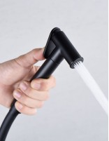 Ducha higiénica bidé negra mate detalle