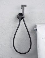 Ducha higiénica bidé black gun metal detalle