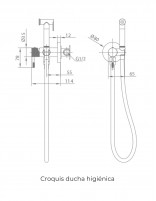 Ducha higiénica bidé croquis