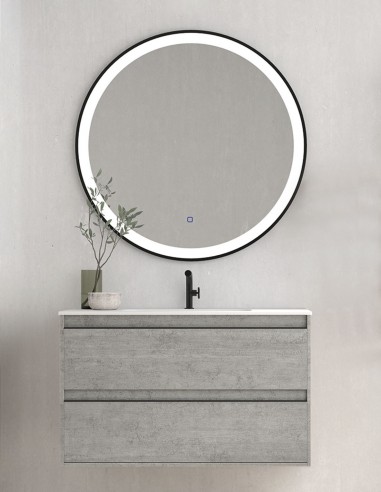 Mueble de baño con lavabo incluido cemento