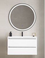 Mueble de baño con lavabo tiradores negros o cromo Osuna