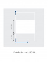 Mampara GLASÉ Kassandra detalle decorado