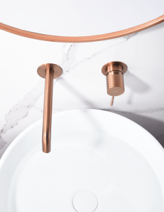 Grifería empotrada monomando oro y oro rosa -  lavabo Genova de Imex 2