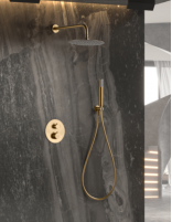 Conjunto ducha termostático empotrado - oro cepillado/oro rosa cepillado GENOVA de Imex