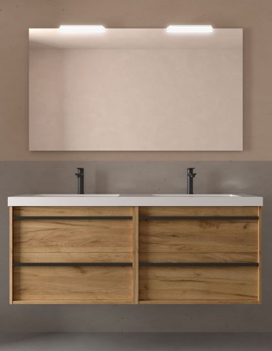 Mueble baño 140 cm modelo ATTILA de Salgar roble áfrica