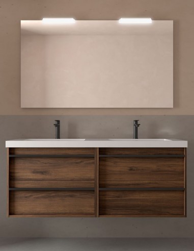 Mueble baño 140 cm nogal maya