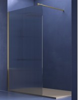 Mampara de ducha fija oro acanalada modelo Soul de Probath