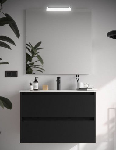 Mueble de baño Salgar modelo Noja black satin