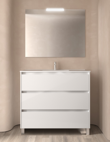 Mueble baño Salgar Noja white gloss