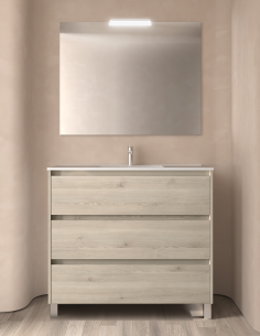 Mueble baño Salgar Noja modelo 3 cajones con patas 2