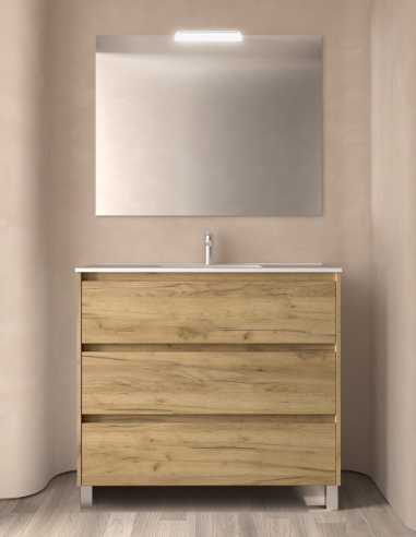 Mueble baño Salgar Noja modelo 3 cajones con patas