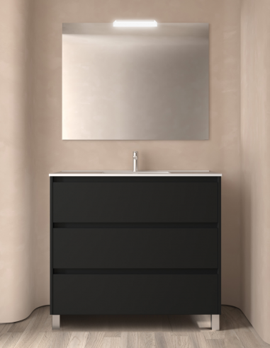 Mueble baño Salgar Noja black satin
