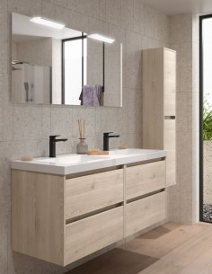 Mueble baño Noja Salgar modelo de 140 cm con dos lavabos 2