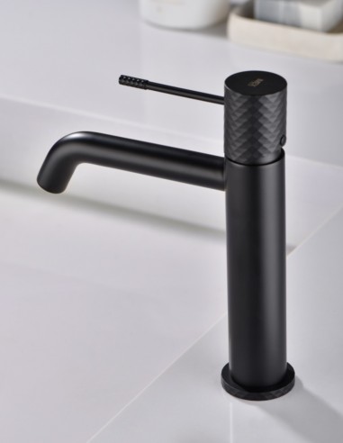 Grifo para lavabo negro y black gun metal - Genova de Imex