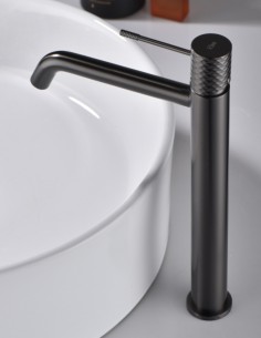 Grifo negro o black gun metal para lavabo alto - Genova de Imex 2