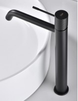Grifo negro o black gun metal para lavabo alto - Genova de Imex