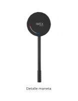 Grifería empotrada monomando negro modelo Genova de Imex detalle maneta