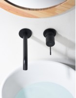 Grifería empotrada monomando negro modelo Genova de Imex detalle