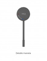 Grifería empotrada monomando black gun metal modelo Genova de Imex detalle maneta