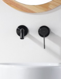 Grifería empotrada monomando negro modelo Genova de Imex 2