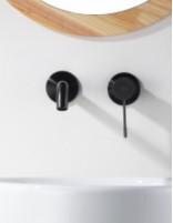 Grifería empotrada monomando  black gun metal modelo Genova de Imex