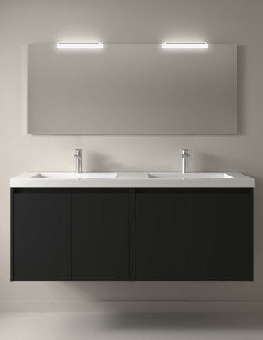 Mueble de baño Salgar Noja 4 puertas black satin