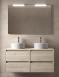 Conjunto mueble de baño 120 cm sobre encimera modelo Noja de Salgar 2