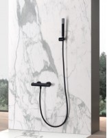 Grifería para ducha negra  termostático modelo Genova de Imex