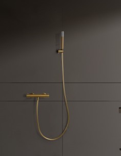 Grifería para ducha oro u oro rosa termostático - Genova de Imex