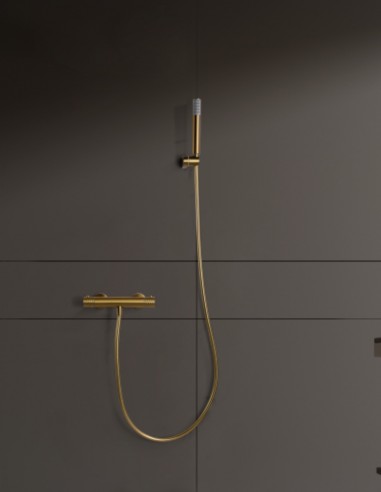 Grifería para ducha oro u oro rosa termostático - Genova de Imex